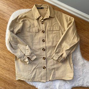 Nasty Gal If I Had a Collar Relaxed Utility Shirt